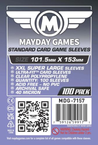 100 Mayday Games Standard XXL Super Large Sleeves 101.5 x 153mm 7157